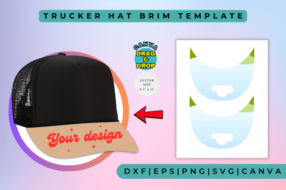 Download Trucker Hat Brim Template - Premium Resources