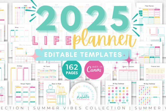 Download 2025 Planner Canva Templates | SUMMER - Canva template Collection