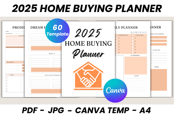 Download 2025 Home Buying Planner Canva Template - Canva template Collection