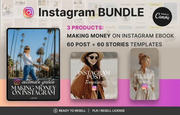 Download Instagram Bundle - 3 Canva Templates - Canva template Collection