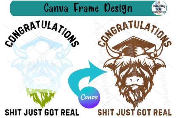 Download Congrats Got Real Canva Frame Template - Canva Collection