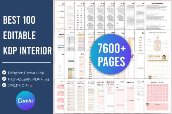Download Best 100 Editable KDP Interior for Canva - Canva Collection