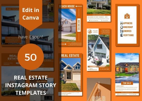 Download Real Estate Story Canva Templates - Canva template Collection
