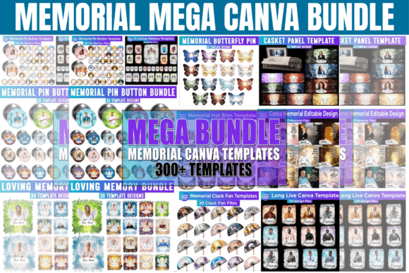 Download Memorial Mega Bundle Canva Template - Canva template Collection