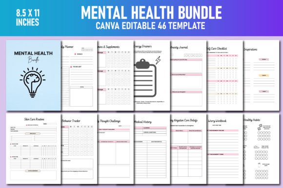 Download Mental Health Bundle Canva KDP - Canva Collection
