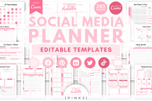 Download Social Media Planner Canva Templates - Canva template Collection