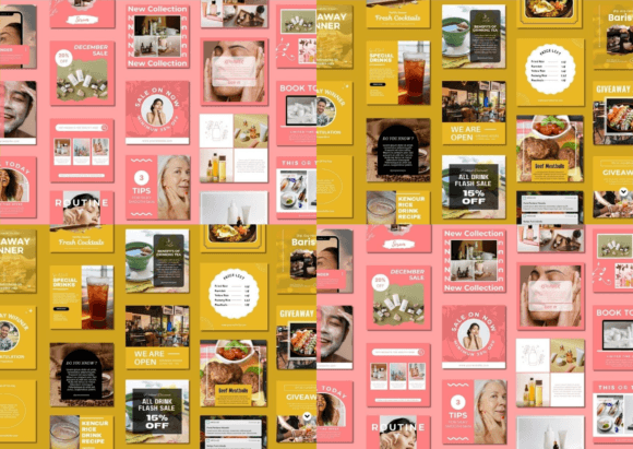 Download 120 Social Media Canva Templates Bundle - Canva template Collection