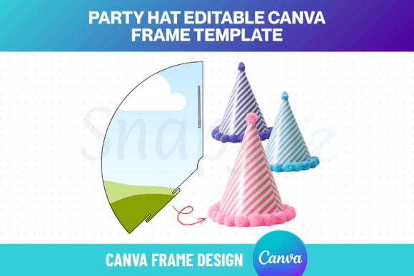 Download Party Cone Hat Canva Frame Template PDF - Canva Collection