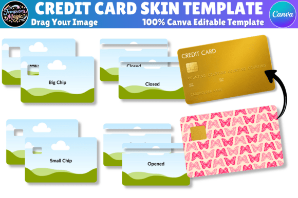 Download Credit Card Skin Canva Editable Template - Canva Collection
