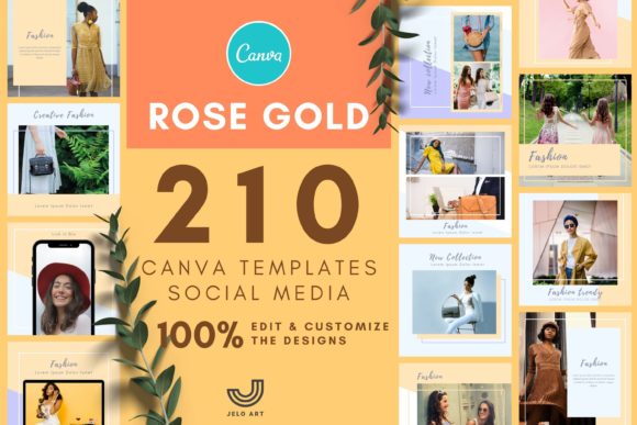 Download Canva Template Instagram Rose Gold - Canva template Collection