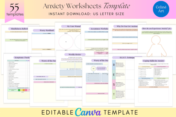 Download Anxiety Journal Template Canva Editable - Canva Collection