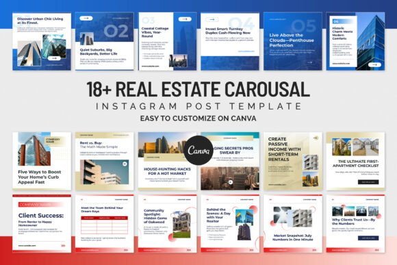 Download Real Estate IG Canva Carousel Templates - Canva Collection