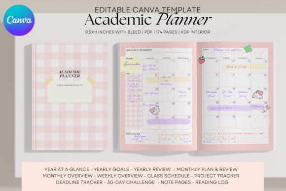 Download Updated Canva Academic Planner Template - Canva Collection