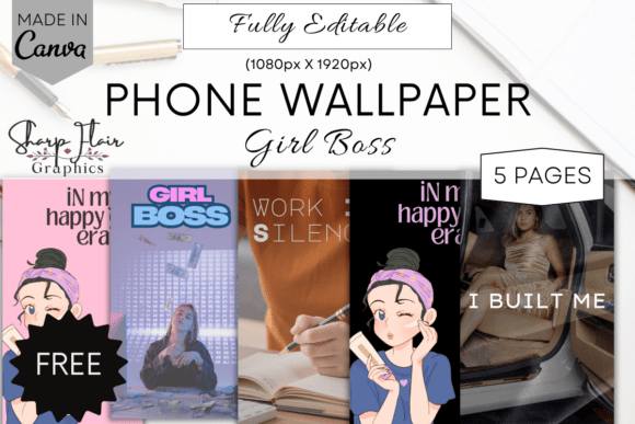 Download Free Girl Boss Phone Wallpapers | Canva - Canva Collection