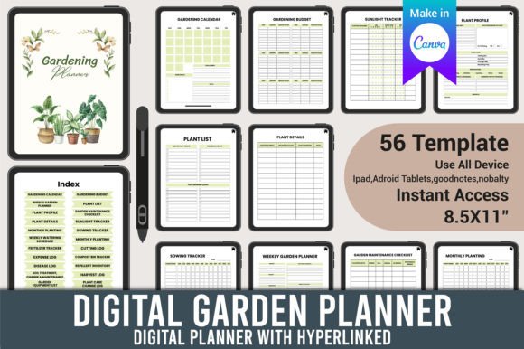 Download Digital Garden Planner Canva Template - Canva template Collection
