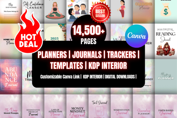 Download Canva Template Bundle 1000+ Planners - Canva template Collection