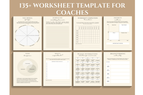 Download Coaching Worksheet Canva Template, Coach - Canva template Collection