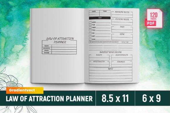 Download (KDP) Law of Attraction Planner Canva - Canva Collection