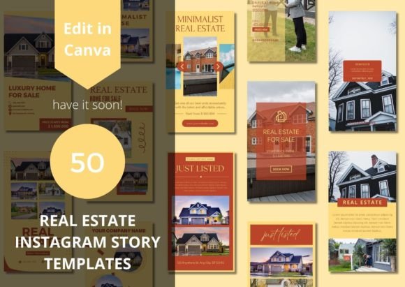 Download 50 Real Estate Story Canva Templates - Canva template Collection