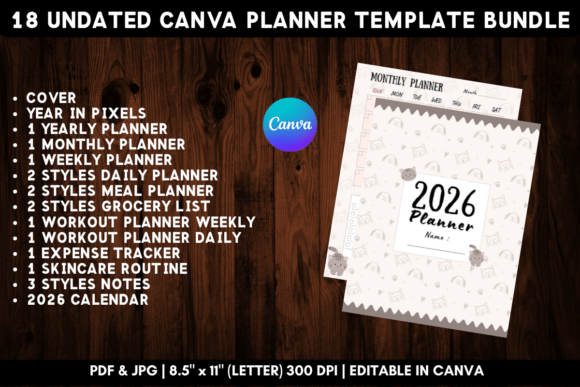 Download Printable Canva Planner Template Bundle - Canva Collection