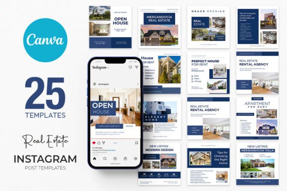 Download 25 Real Estate Instagram Canva Templates - Canva template Collection