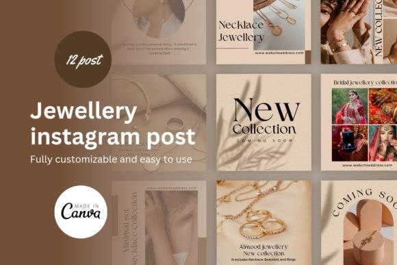 Download Jewellery Instagram Post Canva - Canva Collection