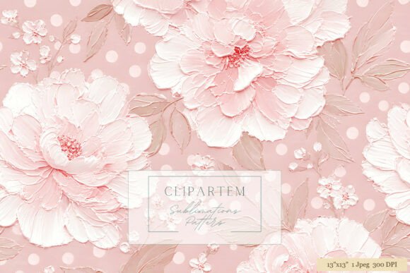 Download Blush Peony Oil Paint Pattern - Premium Bundle