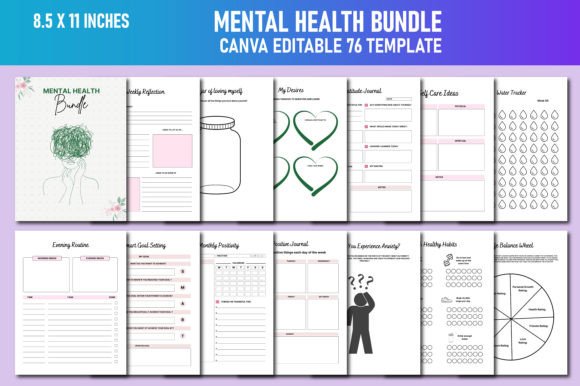 Download Mental Health Bundle Canva KDP - Canva Collection