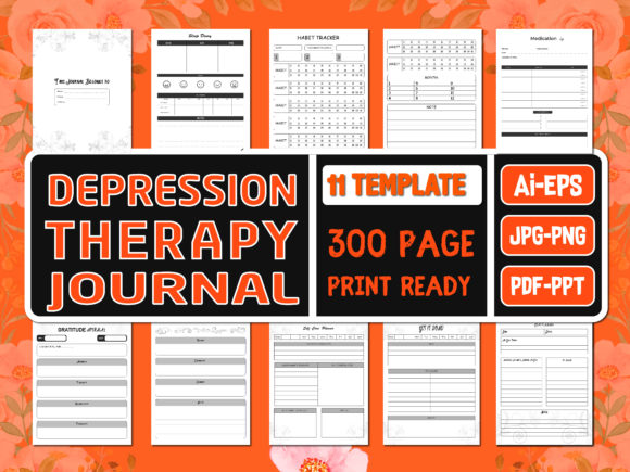 Download Depression Therapy Journal, KDP Interior - Depression therapy journal Collection