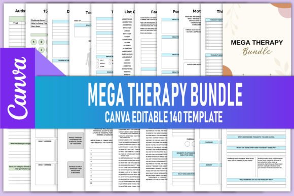 Download Editable Mega Therapy Bundle Canva - Canva Collection