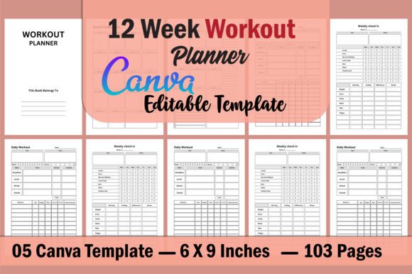 Download 12 Week Workout Planner Canva - Canva Collection