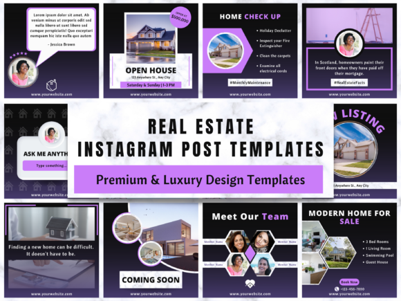 Download Real Estate Instagram Canva Templates - Canva template Collection