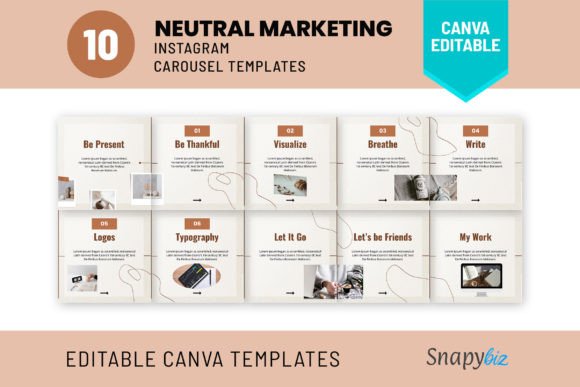 Download Neutral Marketing Carousel Canva - Canva Collection