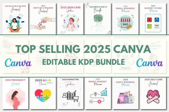 Download Top Selling 2025 Canva KDP Bundle - Canva Collection
