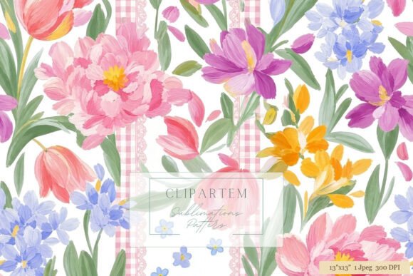 Download Spring Floral Sublimation Pattern Design - Premium Resources