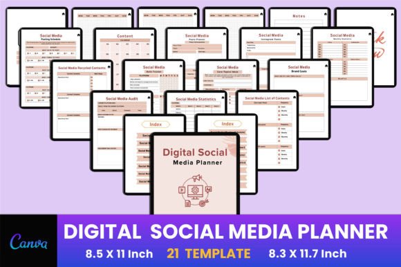 Download Digital Social Media Planner Canva - Canva Collection