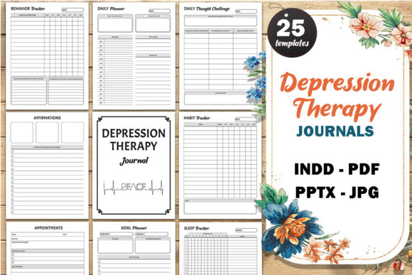 Download Depression Therapy Journal, KDP Interior - Depression therapy journal Collection